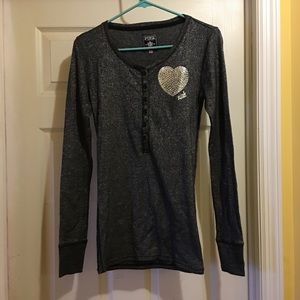 Long sleeve sparkly PINK tee, never worn!